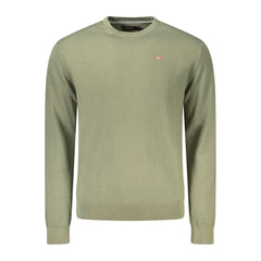 Green Cotton Men Sweater