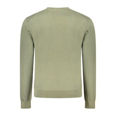 Green Cotton Men Sweater