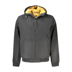Black Polyester Men Jacket