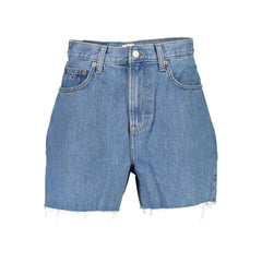 Blue Cotton Women Short