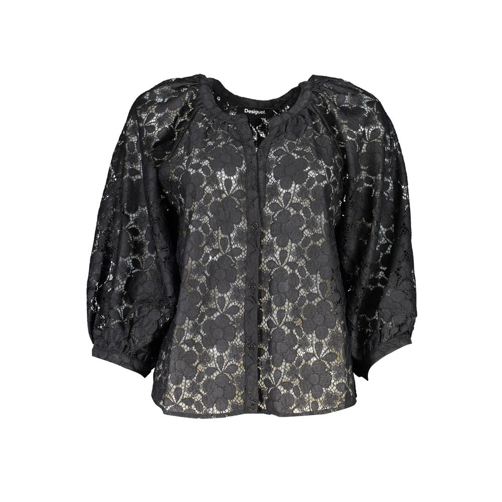 Black Polyester Women's Shirt