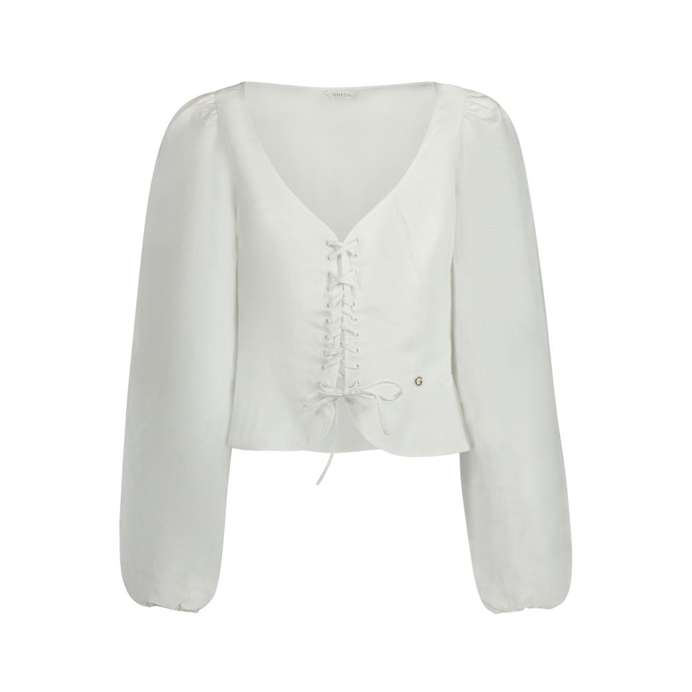 White Lyocell Women Shirt
