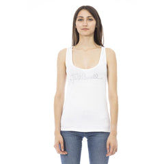 White Viscose Women Top
