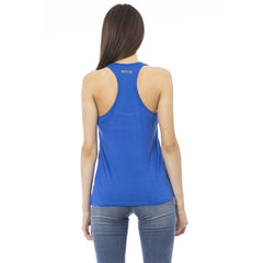 Blue Viscose Women Top