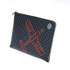 Black Leather Clutch Bag