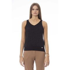 Black Viscose Women Top