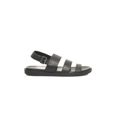 Black Cowhide Men Sandal