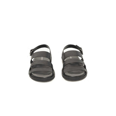 Black Cowhide Men Sandal