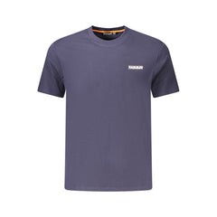Blue Cotton Men T-Shirt