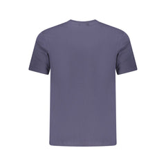 Blue Cotton Men T-Shirt