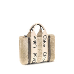 Small Woody Shearling Tote Bag