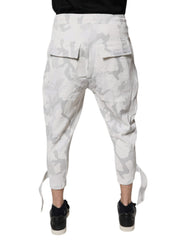 White Camouflage Cargo Jogger Sweatpants Pants