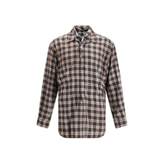 Brown Cotton Pattern Shirt