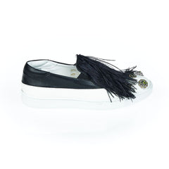 Black And White Bovine Leather Shoe