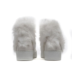 White Cotton Women Sneaker