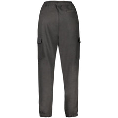 Black Cotton Men Track Pant
