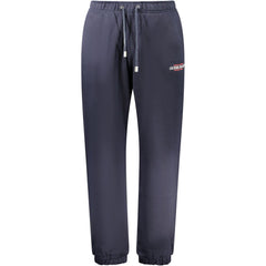 Blue Cotton Men's Track Pant