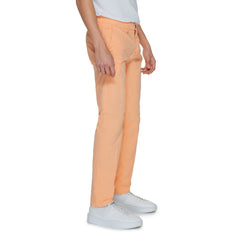 Orange Cotton Chino Pants