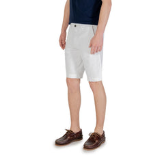 White Cotton Bermuda Shorts
