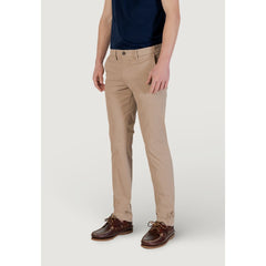 Beige Cotton Skinny Pant