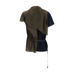 Jersey T-shirt with contrast inserts