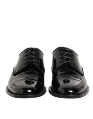 Black Leather Lace Up Derby Formal Dress Shoes