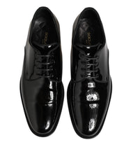 Black Leather Lace Up Derby Formal Dress Shoes