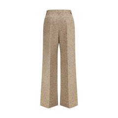 Palazzo Trousers in Bottonato Natté
