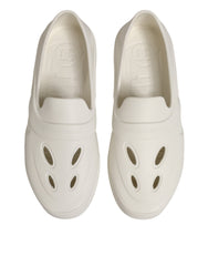 White Rubber Slides Low Top Sneakers Shoes
