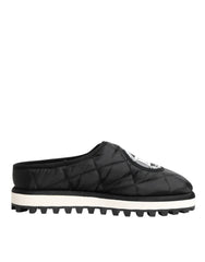 Black Nylon Low Top Slip On Sneaker Shoes