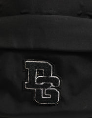 Black Nylon DG Patch School Travel Backpack Borse Bag