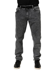 Gray Cotton Slim Fit Denim Trouser Jeans
