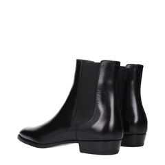 Black Leather Ankle Boots