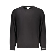 Black Cotton Men's Sweater