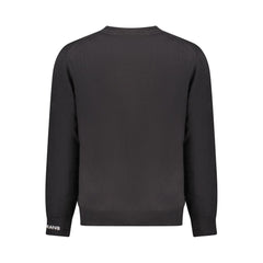Black Cotton Men's Sweater