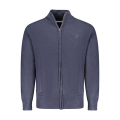 Blue Acrylic Men Cardigan