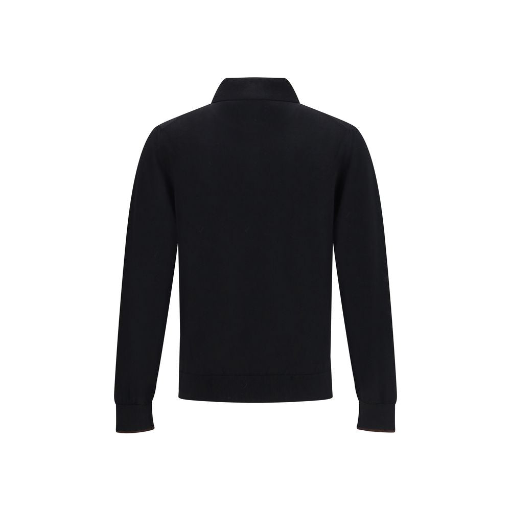Knitted Long Sleeve Polo Shirt