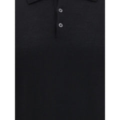 Knitted Long Sleeve Polo Shirt