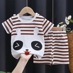 Children's Short-sleeved Suit Pure Cotton