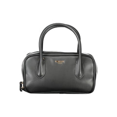 Black Polyurethane Women Handbag