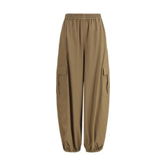 Beige Cotton Cargo Pants