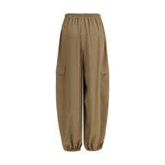 Beige Cotton Cargo Pants