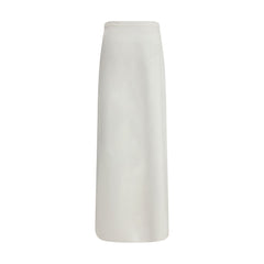 White Viscose Long Skirt