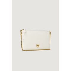 Cream Leather Clutch Bag