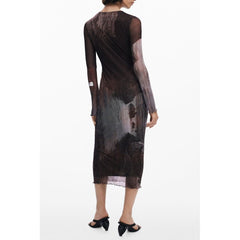 Marrone Polyester Women Dress
