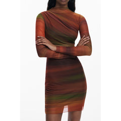 Arancione Polyester Women Dress