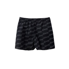 Black Cotton Bermuda Shorts