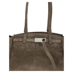 Beige Calf Leather Bos Taurus Shoulder Bag