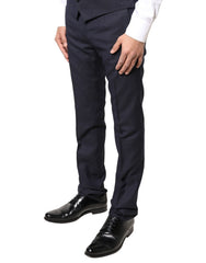 Gray Wool Formal Dress Men Trousers Pants