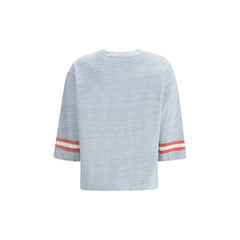 Cotton melange 3/4 sleeve T-shirt